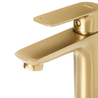 Elegante rubinetto per lavabo in ottone cromato monocomando 21 cm Accessori bagno moderni oro
