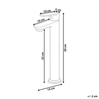 Elegante rubinetto per lavabo in ottone cromato monocomando 28 cm Accessori bagno moderni argento