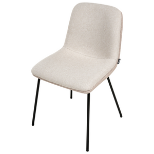 Set di 2 sedie da pranzo senza braccioli Tappezzeria Beige stile scandinavo