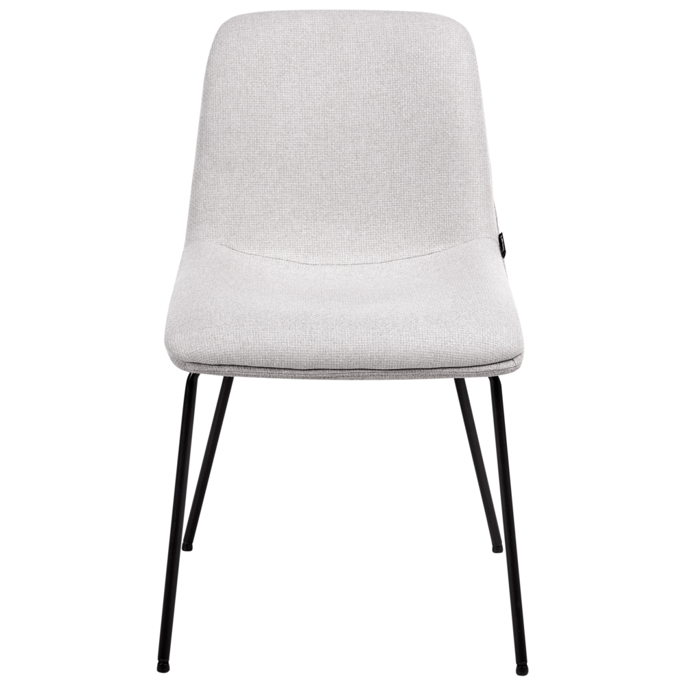 Set di 2 sedie da pranzo senza braccioli Tappezzeria Beige grigio chiaro scandinavo