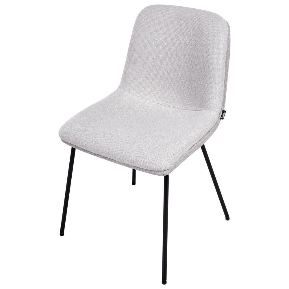 Set di 2 sedie da pranzo senza braccioli Tappezzeria Beige grigio chiaro scandinavo