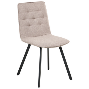 Set di 2 sedie da pranzo senza braccioli facile da pulire marrone chiaro design scandinavo