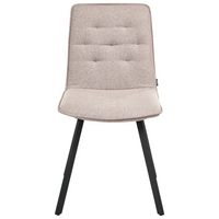 Set di 2 sedie da pranzo senza braccioli facile da pulire marrone chiaro design scandinavo