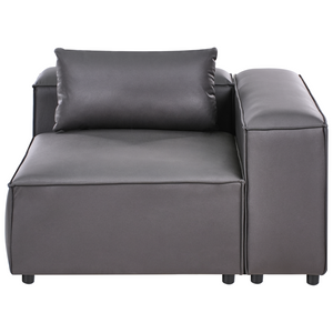 Divano angolare sinistro a 1 posto Modulo in ecopelle Nero Brande stile moderno