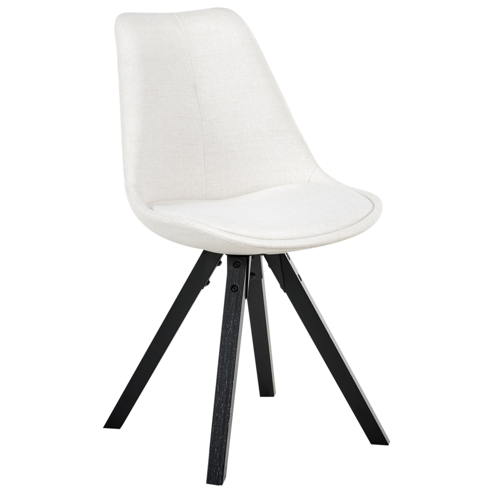 Set di 2 sedie da pranzo beige chiaro girevoli senza braccioli design scandinavo