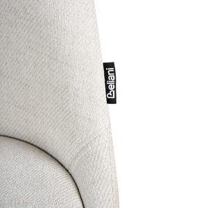 Set di 2 sedie da pranzo beige chiaro girevoli senza braccioli design scandinavo