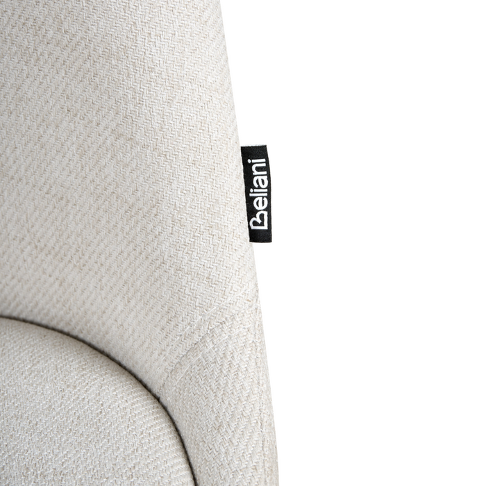 Set di 2 sedie da pranzo beige chiaro girevoli senza braccioli design scandinavo