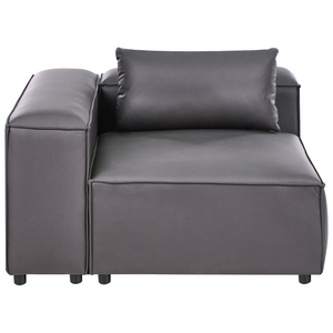 Divano angolare destro a 1 posto Modulo in ecopelle Nero stile moderno