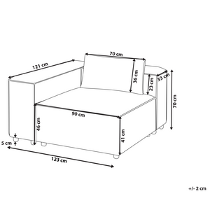 Divano angolare destro a 1 posto Modulo in ecopelle Nero stile moderno