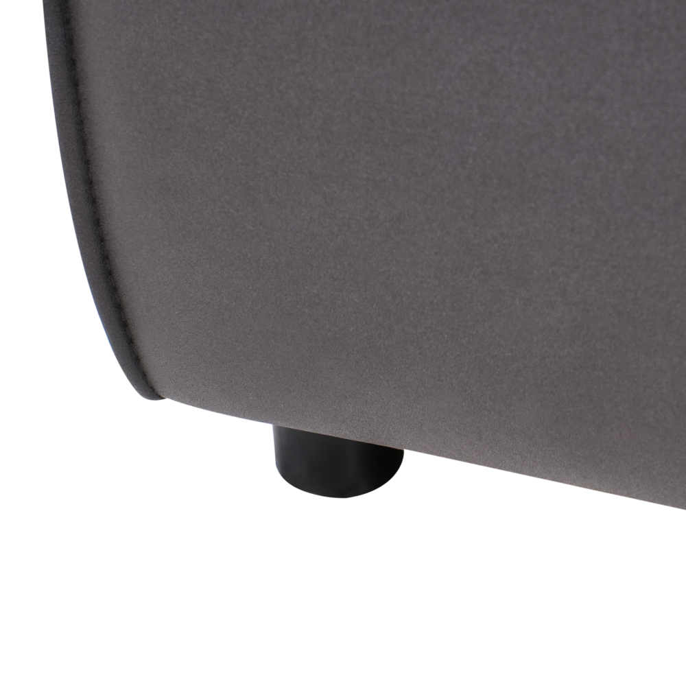 Divano angolare destro a 1 posto Modulo in ecopelle Nero stile moderno