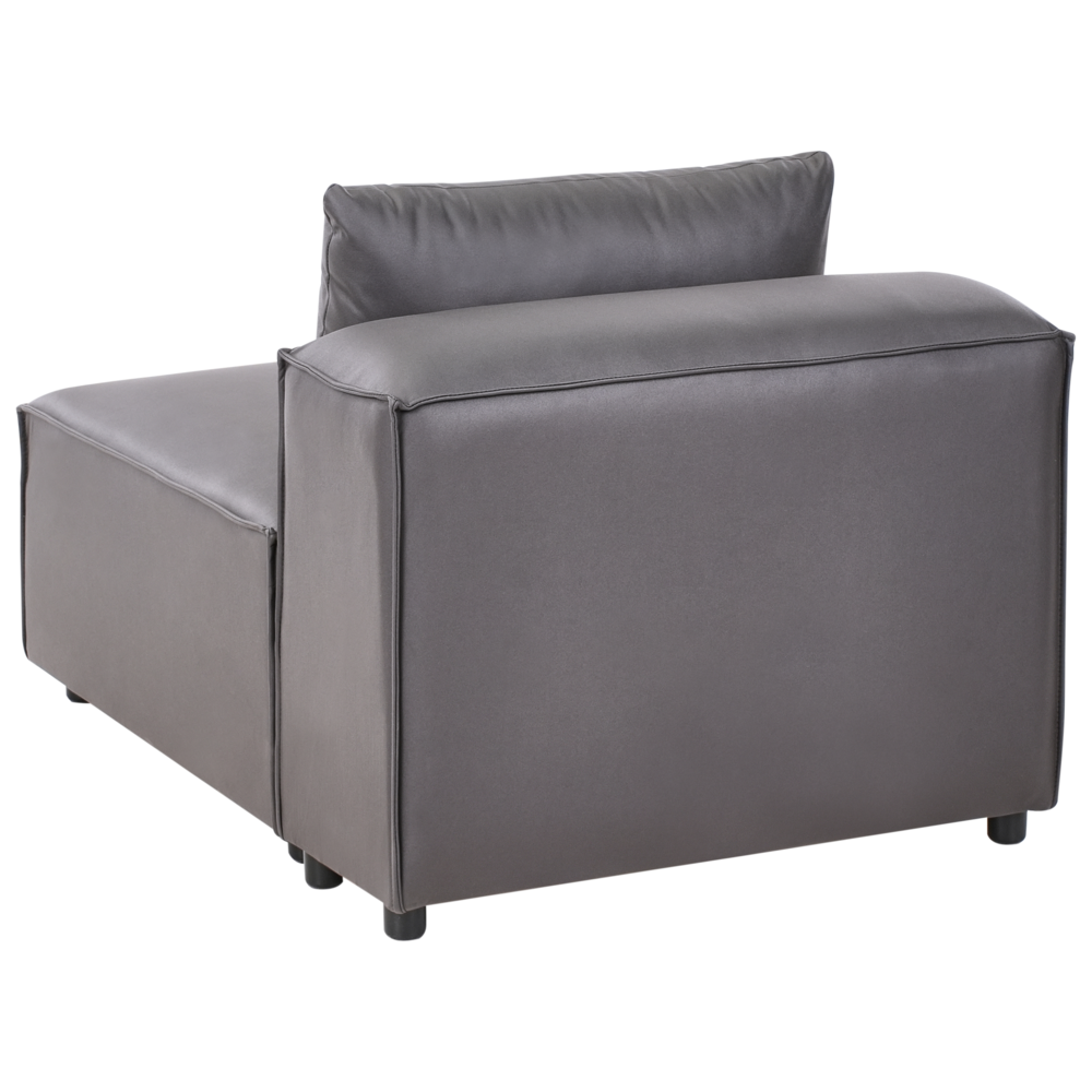 Divano modulare a 4 posti a sinistra in ecopelle nera lato destro stile moderno