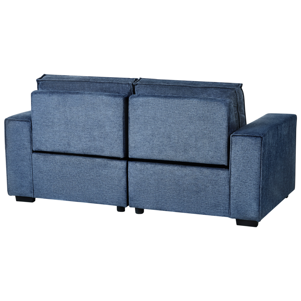 Divano elettrico reclinabile Poliestere blu imbottito divano a 2 posti Design moderno Funzione relax