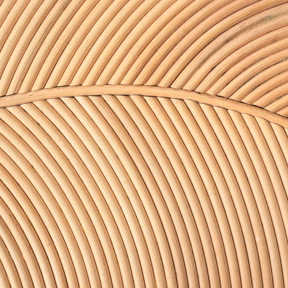 Set di 2 Tavolini in Rattan Naturale Tavolini Impilabili per Interni ed Esterni