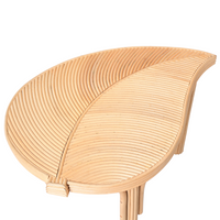 Set di 3 Tavolini in Rattan Naturale Tavolini Impilabili per Interni ed Esterni