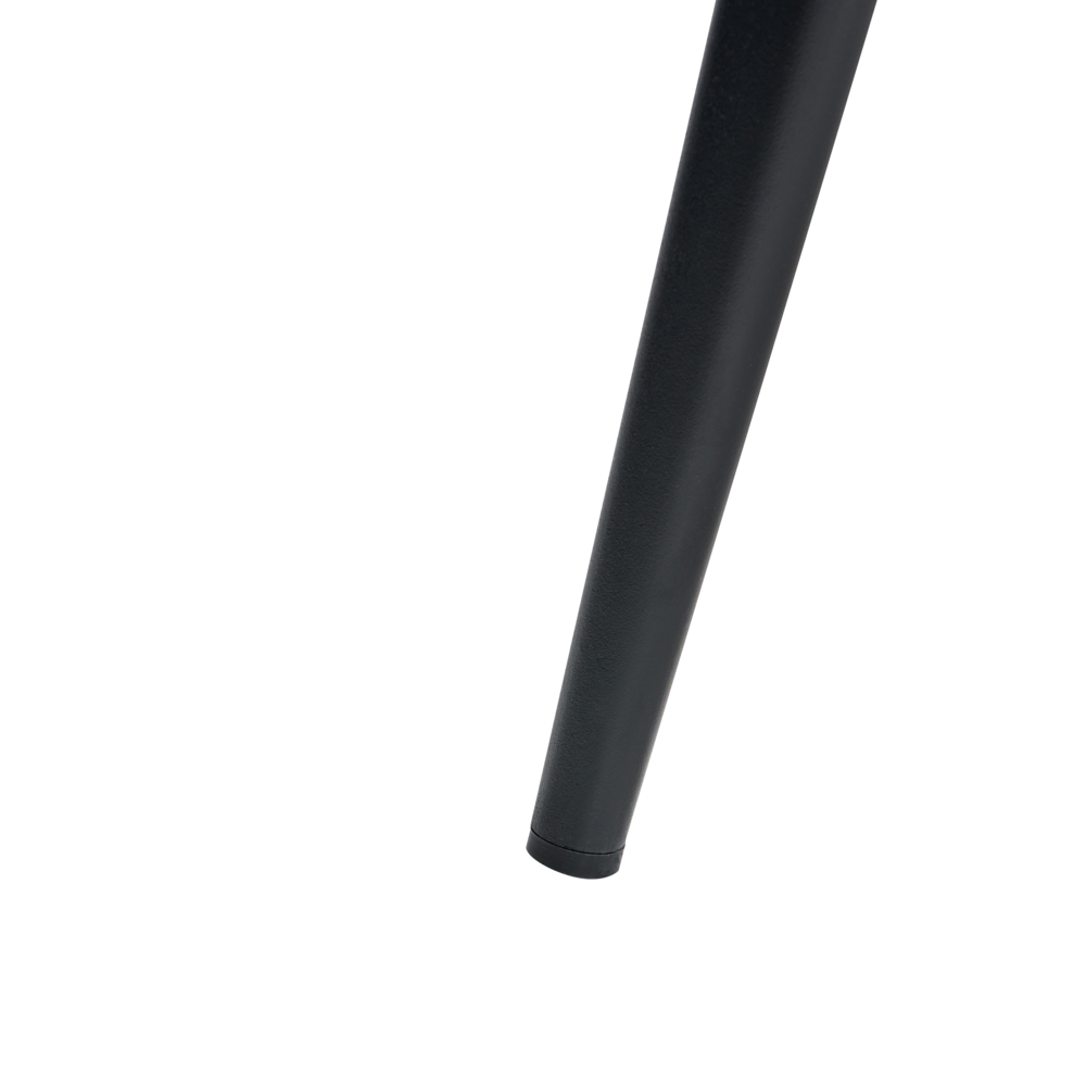 Set di 4 sedie da pranzo Verde Poliestere Tappezzato Ferro Gambe Nere Sala da pranzo senza braccioli