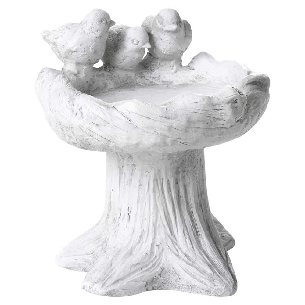 Fontana per uccelli MGO per giardino Accento decorativo all'aperto grigio