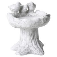 Fontana per uccelli MGO per giardino Accento decorativo all'aperto grigio