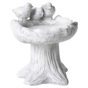 Fontana per uccelli MGO per giardino Accento decorativo all'aperto grigio