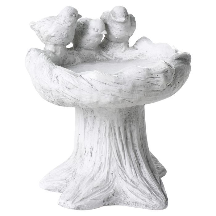 Fontana per uccelli MGO per giardino Accento decorativo all'aperto grigio