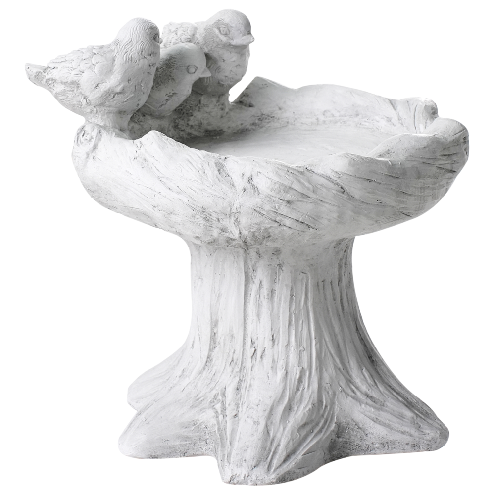 Fontana per uccelli MGO per giardino Accento decorativo all'aperto grigio