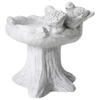 Fontana per uccelli MGO per giardino Accento decorativo all'aperto grigio