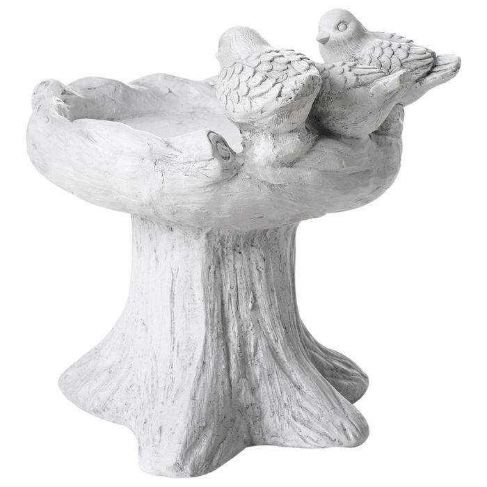 Fontana per uccelli MGO per giardino Accento decorativo all'aperto grigio