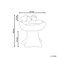 Fontana per uccelli MGO per giardino Accento decorativo all'aperto grigio