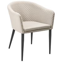 Set di 2 poltrone da giardino Beige Rivestimento in tessuto Gambe d'acciaio Arredamento da interno per esterni Resistente alle intemperie