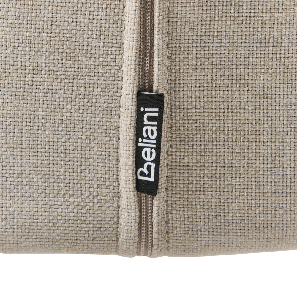 Set di 2 poltrone da giardino Beige Rivestimento in tessuto Gambe d'acciaio Arredamento da interno per esterni Resistente alle intemperie