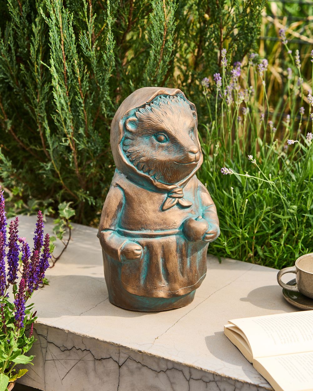 Statuetta decorativa in MgO Riccio Decorazione da giardino Marrone Decorazione per interni esterni Soggiorno