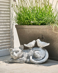 Statuetta decorativa Bianco MgO 40 cm Cigno Decorazione per interni ed esterni Soggiorno