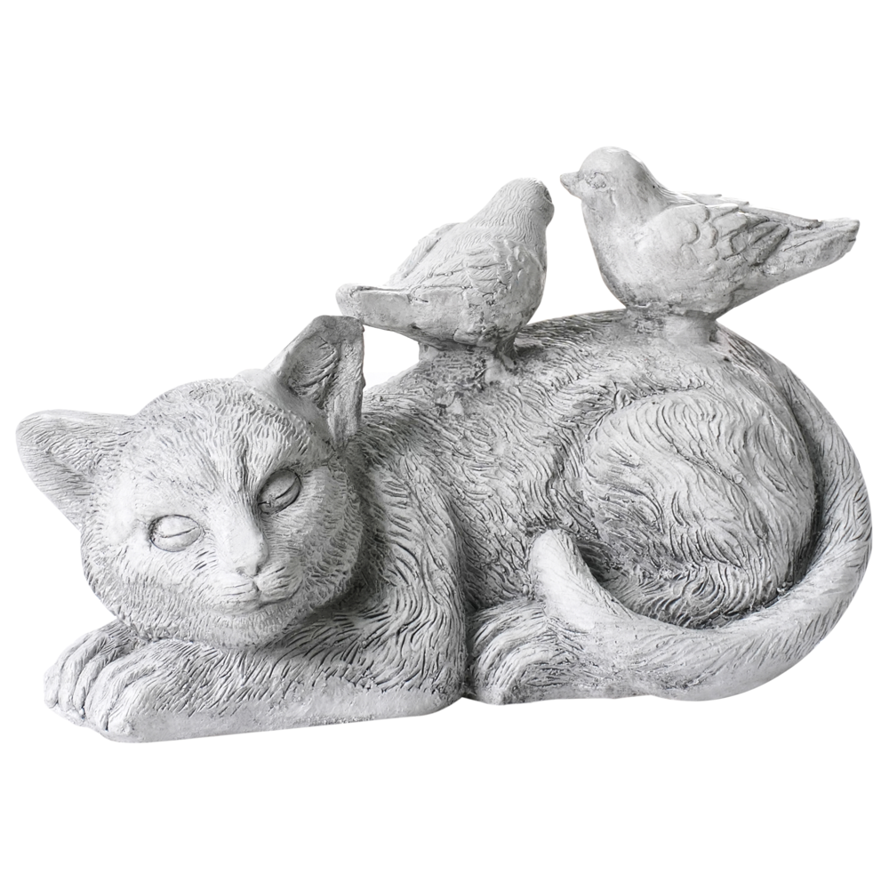 Statuetta decorativa Bianco MgO 40 cm Cigno Decorazione per interni ed esterni Soggiorno
