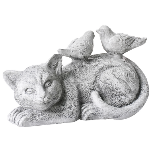 Statuetta decorativa Bianco MgO 40 cm Cigno Decorazione per interni ed esterni Soggiorno