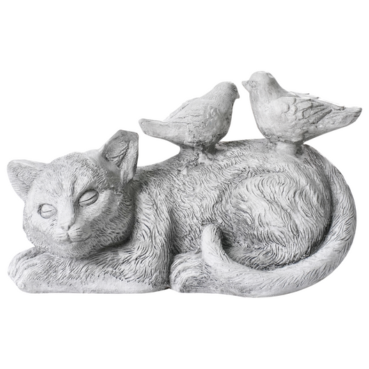 Statuetta decorativa Bianco MgO 40 cm Cigno Decorazione per interni ed esterni Soggiorno