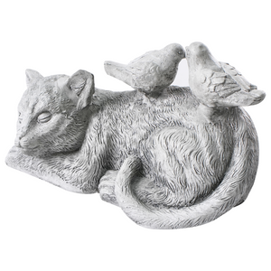 Statuetta decorativa Bianco MgO 40 cm Cigno Decorazione per interni ed esterni Soggiorno