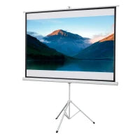 Telo Proiettore da 84 Pollici 4K HD Formato 4:3 con Treppiede Pieghevole e Altezza Regolabile, Schermo Proiettore Portatile, Grandangolo di 160 Gradi, per Casa, Home, Cinema, Esterno, Bianco