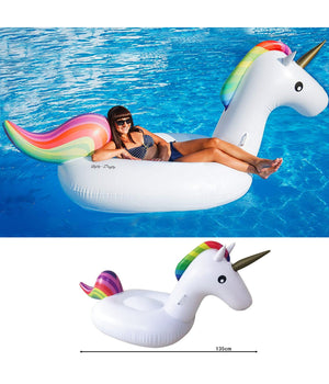 Unicorno Fashion Luxury Cavalcabile Gigante 135 X 90 Cm Cavallo Arcobaleno         