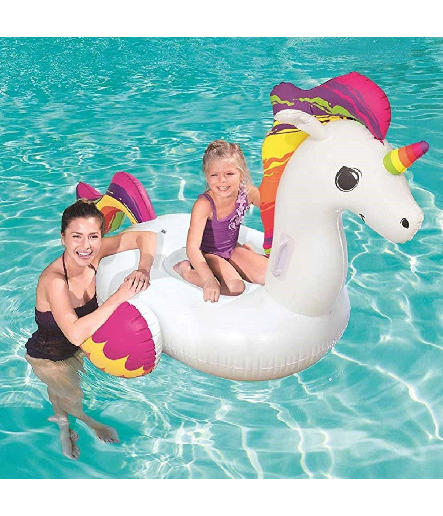 Unicorno Fashion Luxury Cavalcabile Gigante 150 X 117 Cm Cavallo Arcobaleno         