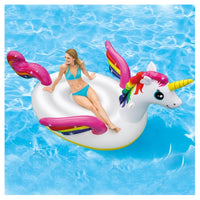 Trade Shop - Unicorno Gonfiabile Gigante Isola Materassino Mare Piscina 224x164 Cm -