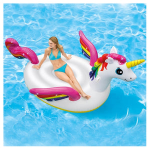 Trade Shop - Unicorno Gonfiabile Gigante Isola Materassino Mare Piscina 224x164 Cm -