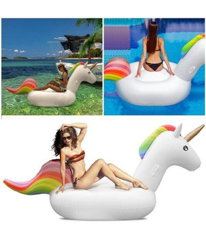 Unicorno Gonfiabile Gigante Isola Materassino Mare Piscina Maxi 224x164 Cm         