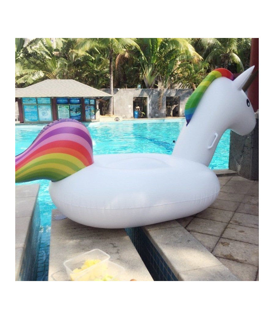 Unicorno Gonfiabile Gigante Isola Materassino Mare Piscina Maxi 224x164 Cm         
