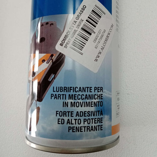 Unifix grasso incolore 400ml lubrificante spray atossico per parti meccaniche in movimento