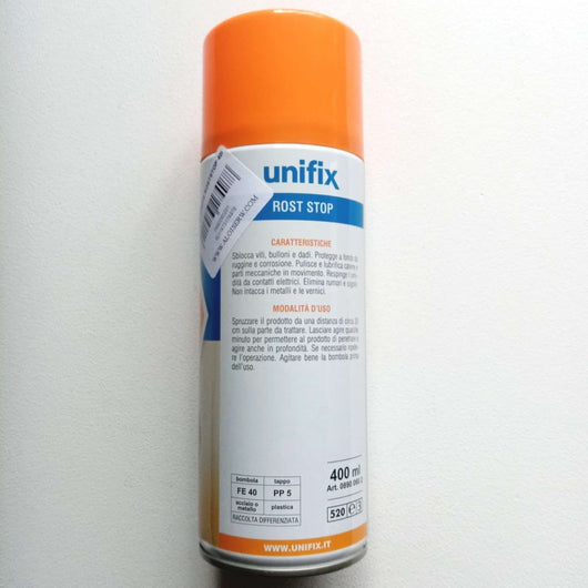 Unifix rost stop 400ml sbloccante spray scioglie ruggine grasso impurità