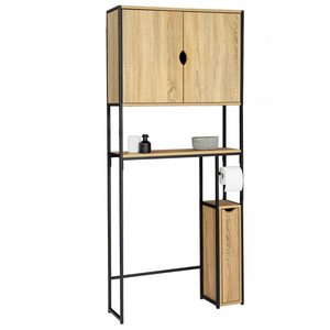 IDMarket - Unità WC 3 in 1 con armadietti di design industriale DETROIT