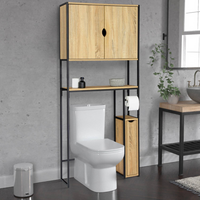 IDMarket - Unità WC 3 in 1 con armadietti di design industriale DETROIT