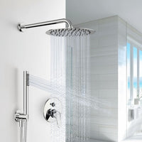 Kit doccia tondo completo di soffione doccetta e miscelatore con deviatore delfino