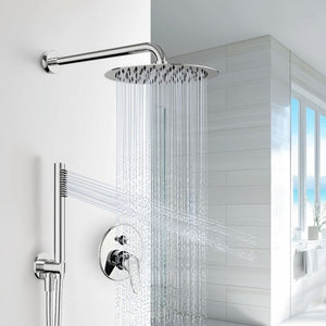 Kit doccia tondo completo di soffione doccetta e miscelatore con deviatore delfino