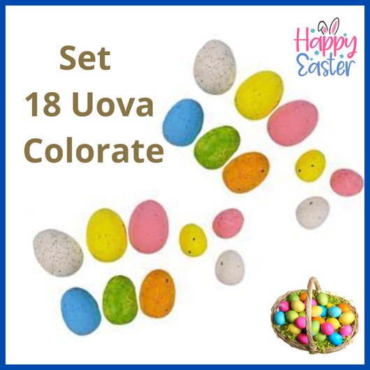 Decorazioni pasqua set18  uova colorate in polistirolo idee regalo pasquali casa