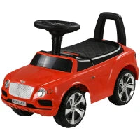 Macchina Cavalcabile a Spinta per Bambini 18-36 Mesi con Licenza Bentley Bentayga, Clacson e Musica, Rosso